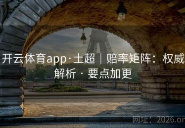 开云体育app·土超｜赔率矩阵：权威解析 · 要点加更